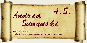 Andrea Šumanski vizit kartica